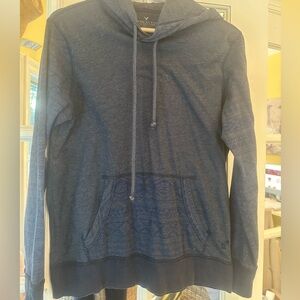 American Eagle Men's XS Nay Blue Hooded Lightweight Shirt EUC